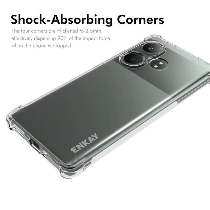 ENKAY HAT PRINCE For Realme GT Neo6 SE 5G Case Non-Slip Side Edge TPU Clear Phone Cover