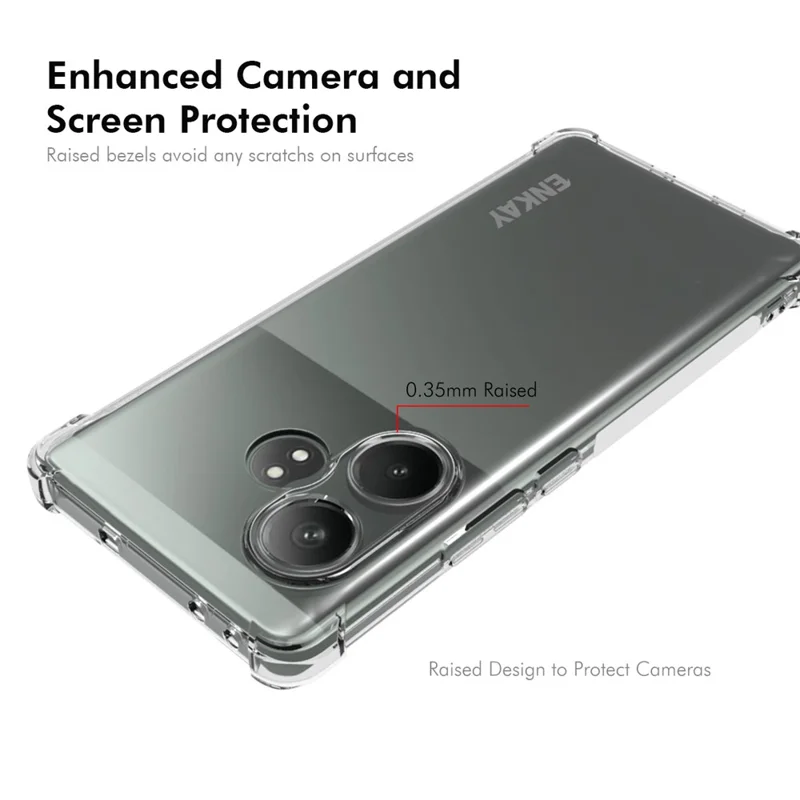 ENKAY HAT PRINCE For Realme GT Neo6 SE 5G Case Non-Slip Side Edge TPU Clear Phone Cover