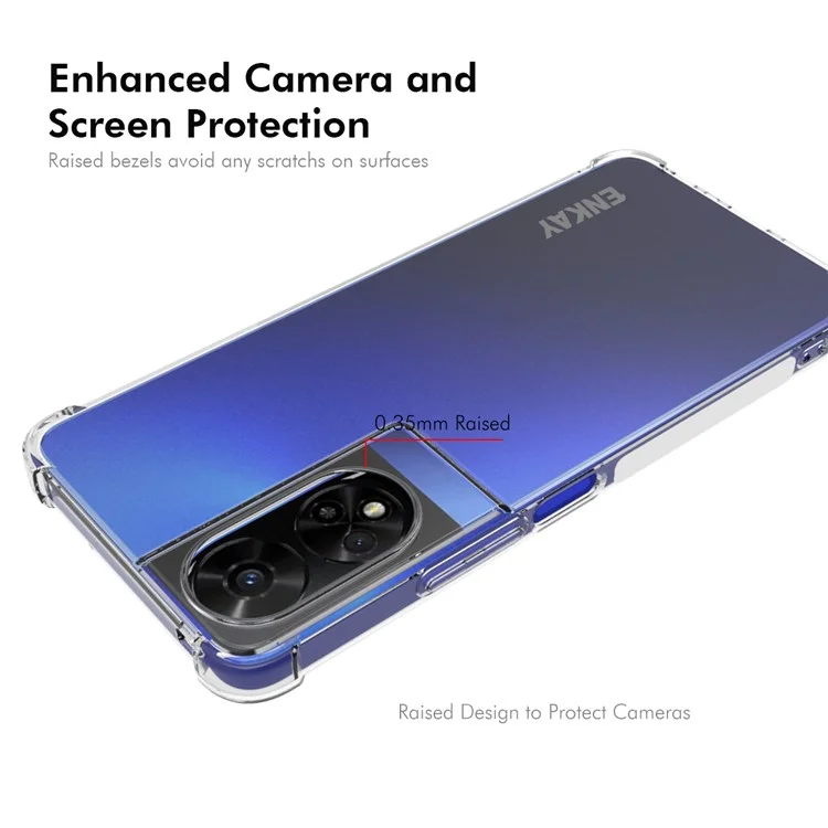 Étui ENKAY HAT PRINCE pour TCL 50 5G Clear TPU Phone Cover Shockproof Corners