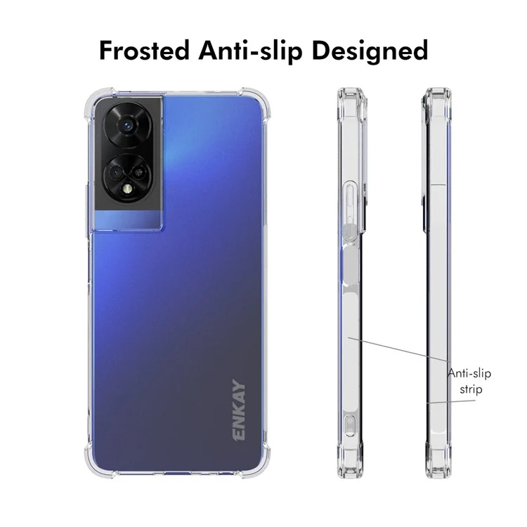 Étui ENKAY HAT PRINCE pour TCL 50 5G Clear TPU Phone Cover Shockproof Corners