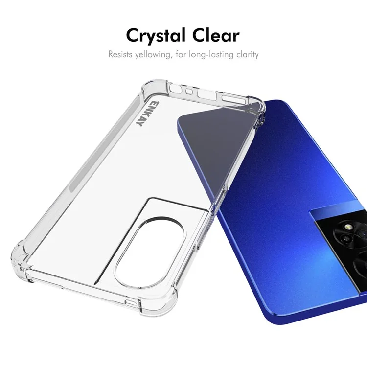 Étui ENKAY HAT PRINCE pour TCL 50 5G Clear TPU Phone Cover Shockproof Corners