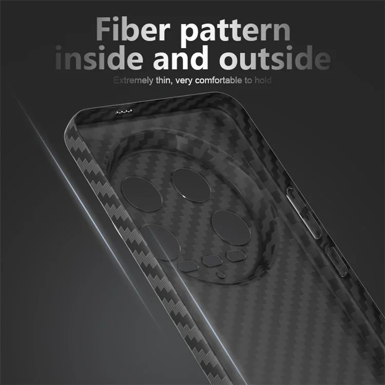 Per Xiaomi 14 Ultra Phone Case PC Back Cover Splicing Carbon Fiber Texture - Nero+Verde