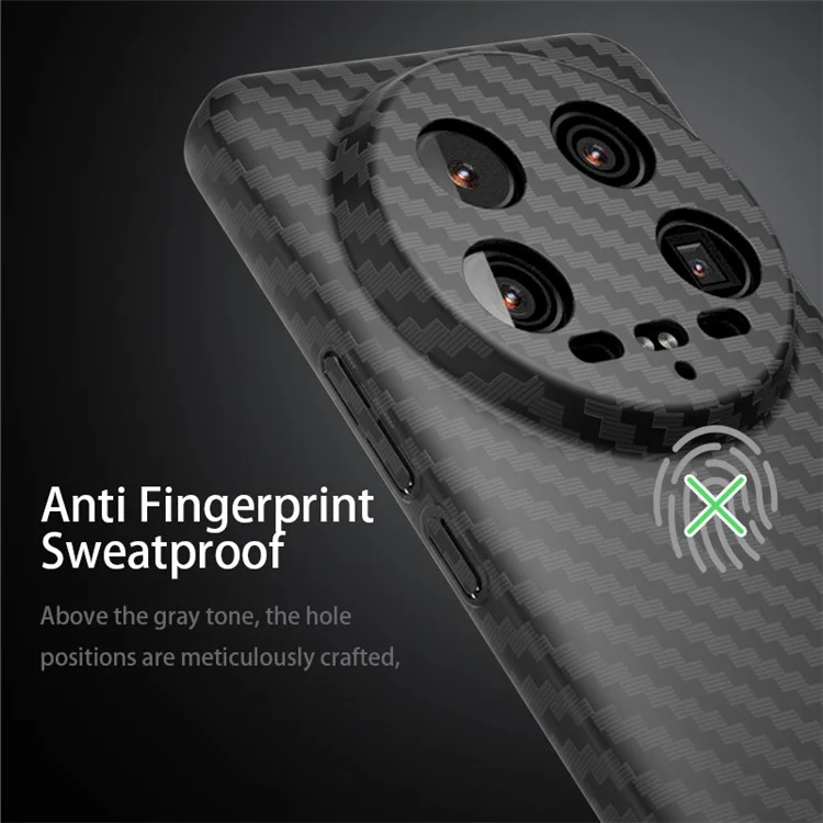 Per Xiaomi 14 Ultra Phone Case PC Back Cover Splicing Carbon Fiber Texture - Nero+Verde