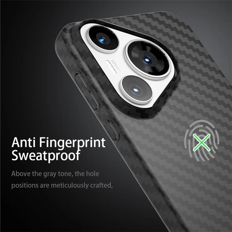 Для Huawei Pura 70 Pro / Pura 70 Pro+ Чехол с текстурой углеродного волокна PC Phone Cover - Черный