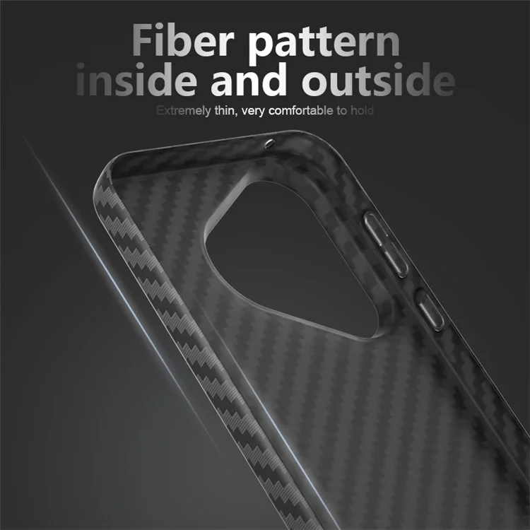 Для Huawei Pura 70 Pro / Pura 70 Pro+ Чехол с текстурой углеродного волокна PC Phone Cover - Черный