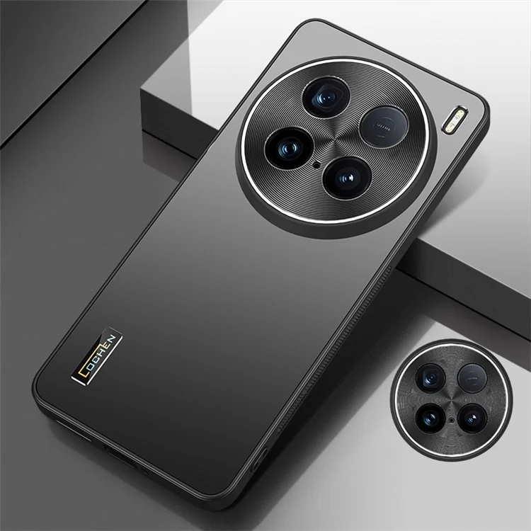 Per vivo X100 Ultra 5G Case PC+TPU Anti-Scratch Cell Phone Cover con copertura della lente in metallo - Graphite Black