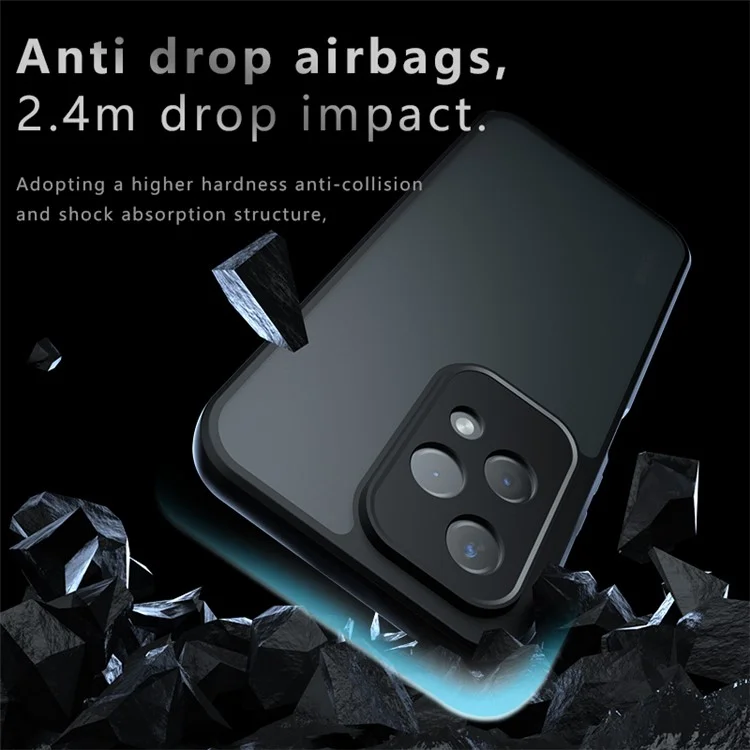 Чехол For Honor 200 Lite Matte Case TPU+PC, кожаный корпус для телефона оптом, прозрачный черный