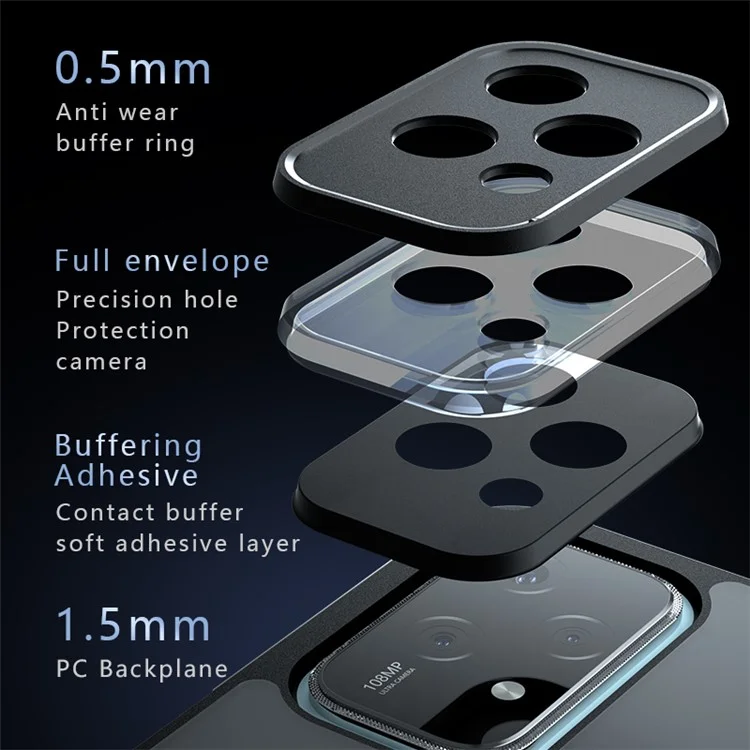 Чехол For Honor 200 Lite Matte Case TPU+PC, кожаный корпус для телефона оптом, прозрачный черный