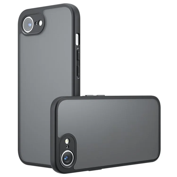 For iPhone 16e Wholesale Case Skin-Touch TPU+PC Matte Phone Shell, Transparent Black