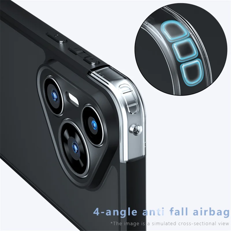 For Huawei Pura 70 Pro / Pura 70 Pro+ Case Magnetic Case TPU+PC Matte Phone Cover - Transparent Black