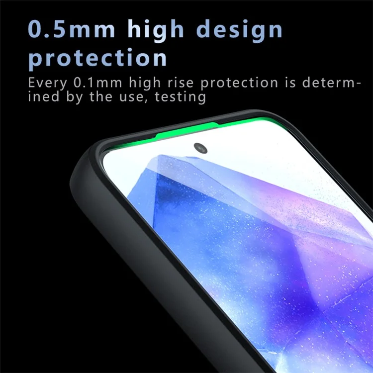 Per Samsung Galaxy A55 5G Custodia Magnetica Case TPU+PC Armor Protective Phone Cover Anti-Impronta Digitale - Nero Trasparente