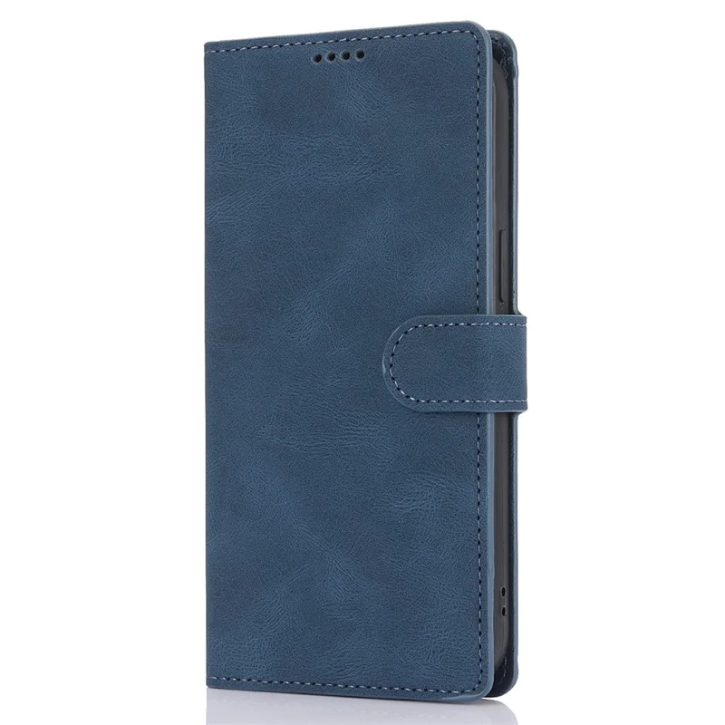 For iPhone 16 Pro Max Case Wallet PU Leather Stand Phone Cover with Wrist Strap - Blue