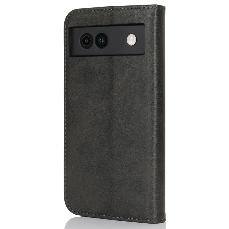 For Google Pixel 8a Case PU Leather Calf Textured Magnetic Closing Smart Phone Cover - Black