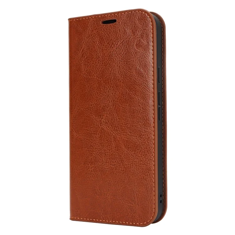 Pour Google Pixel 9 / 9 Pro Case Crazy Horse Texture Split Leather Wallet Phone Cover - Light Brown