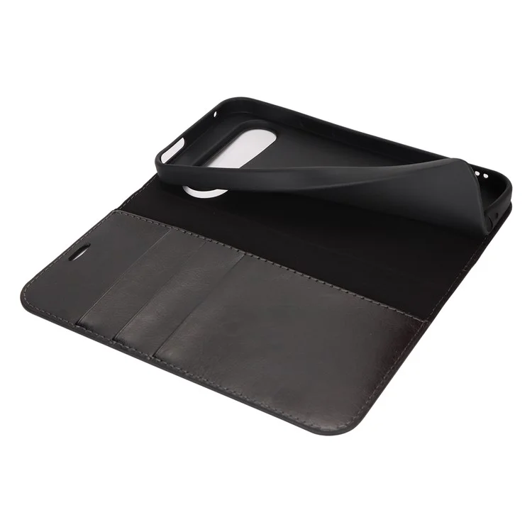 Para funda Google Pixel 9 Pro XL Crazy Horse Texture Split Leather Wallet Phone Cover - Negro