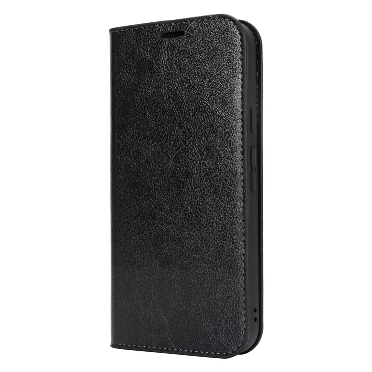 Para funda Google Pixel 9 Pro XL Crazy Horse Texture Split Leather Wallet Phone Cover - Negro