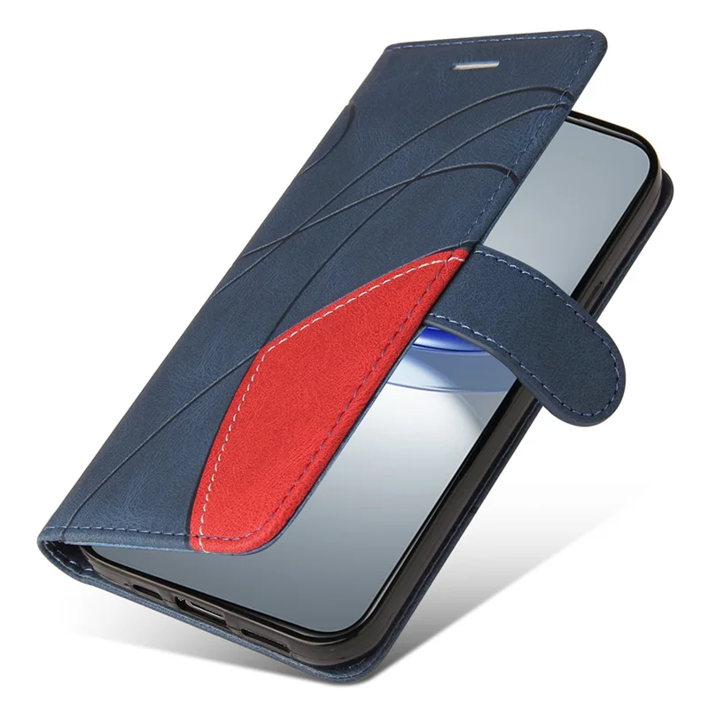 KT Leather Series-1 Para Huawei nova 12s 4G / nova 11 / nova 12 Lite 4G Capa de Telefone de Couro de Duas Cores - Azul