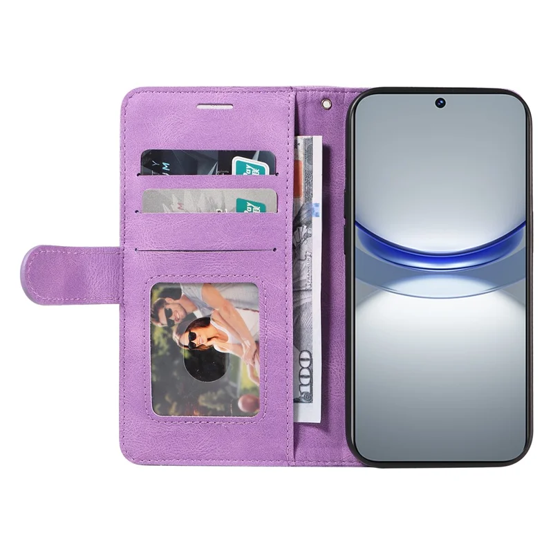 KT Leather Series-1 für Huawei nova 12s 4G / nova 11 / nova 12 Lite 4G Hülle Doppelfarbiges Leder Handyhülle - Hellviolett
