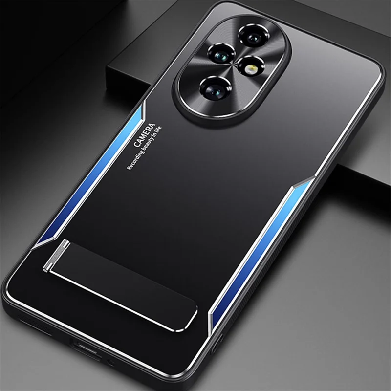For Honor 200 5G Case Aluminium Alloy+TPU Shockproof Protective Phone Cover - Blue