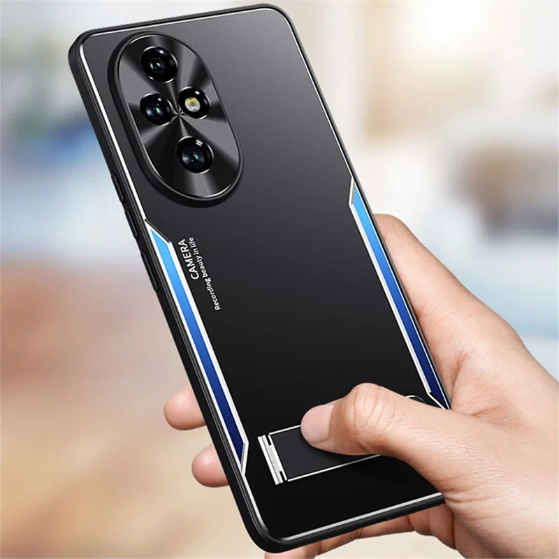 For Honor 200 5G Case Aluminium Alloy+TPU Shockproof Protective Phone Cover - Blue