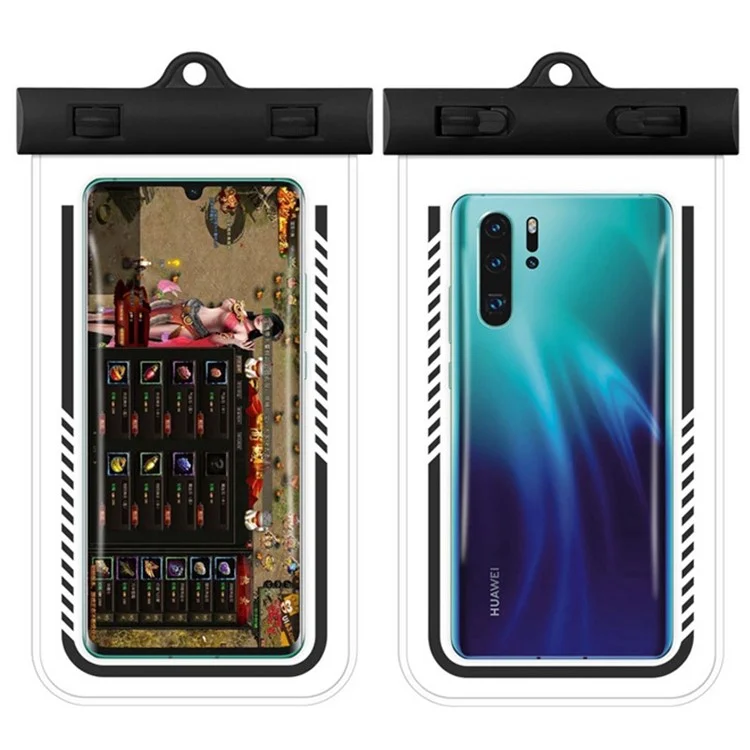 Custodia Impermeabile Universale per Smartphone fino a 7,2 pollici TPU per Spiaggia e Piscina - Nero