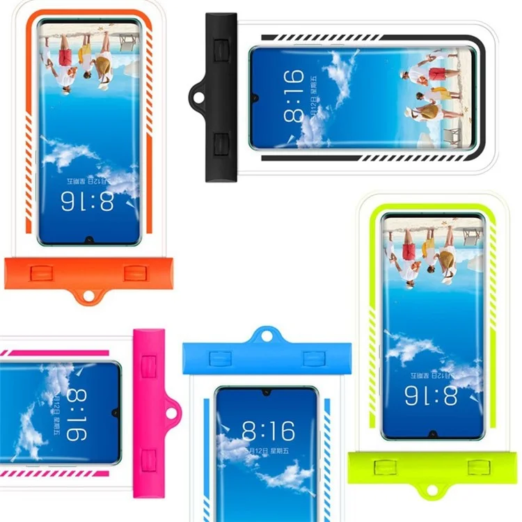 Custodia Impermeabile Universale per Smartphone fino a 7,2 pollici TPU per Spiaggia e Piscina - Nero