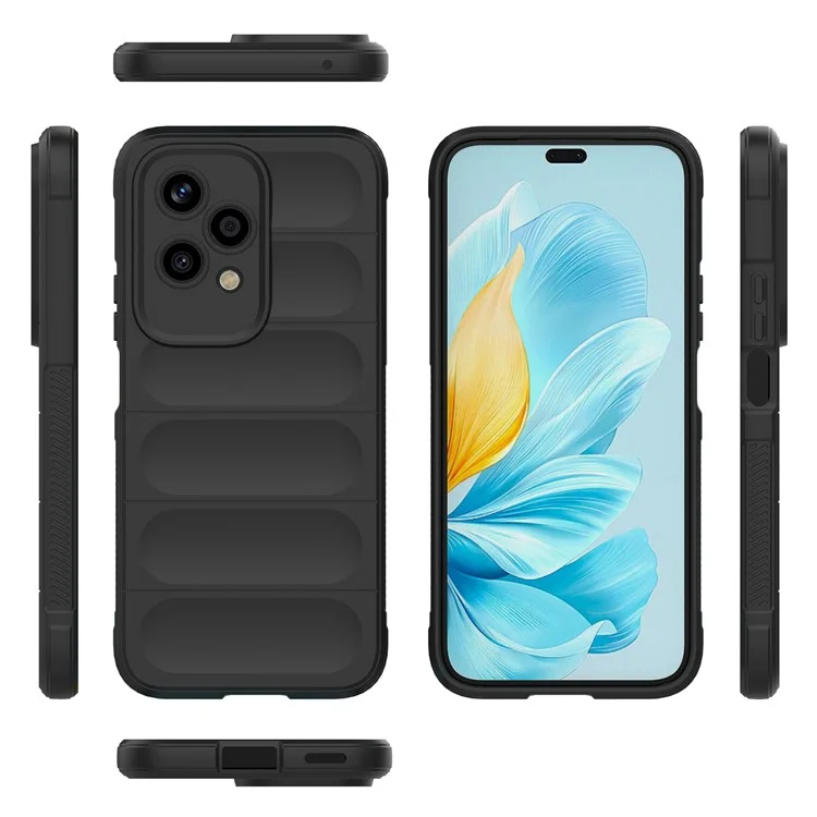 Для Honor 200 Lite Case TPU Rugged Shockproof Phone Cover - Black
