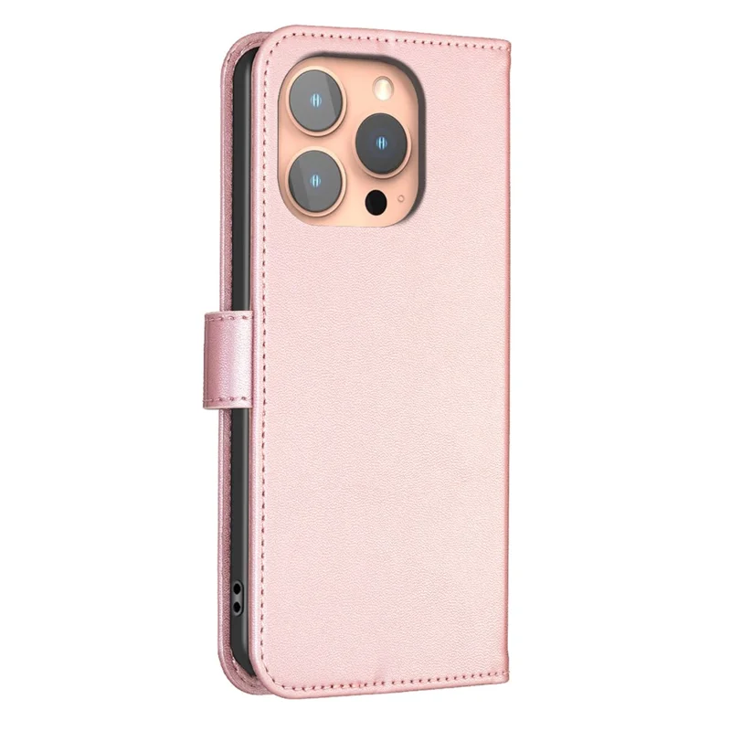 Voor iPhone 16 Pro hoesje Gelukkig Klaverpatroon Leren telefoonhoes - Roze