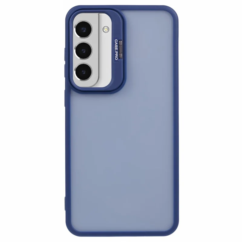 NKS Series For Samsung Galaxy S22+ 5G Case with Lens Frame Kickstand TPU+PC Phone Cover - Sapphire