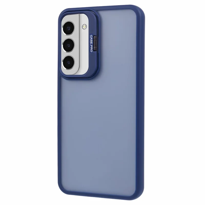 NKS Series For Samsung Galaxy S22+ 5G Case with Lens Frame Kickstand TPU+PC Phone Cover - Sapphire