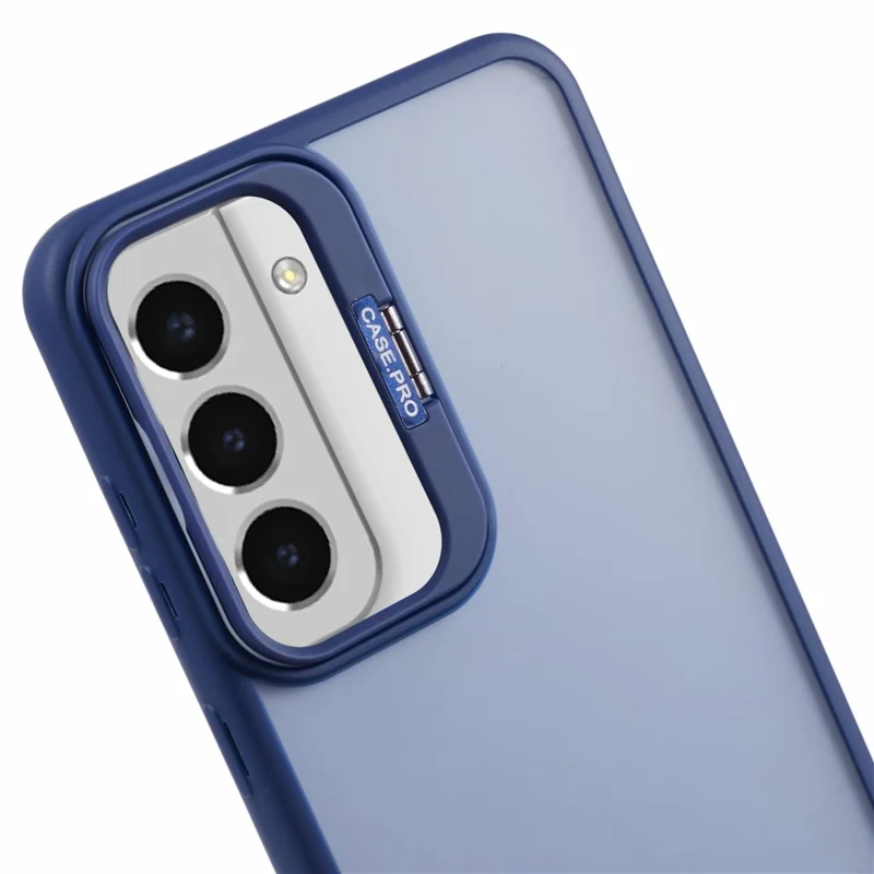 NKS Series For Samsung Galaxy S22+ 5G Case with Lens Frame Kickstand TPU+PC Phone Cover - Sapphire