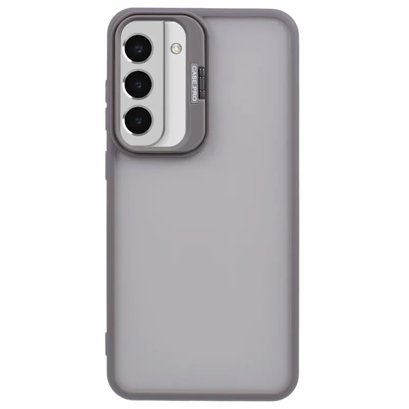 NKS Series For Samsung Galaxy S22+ 5G Case with Lens Frame Kickstand TPU+PC Phone Cover - Grey