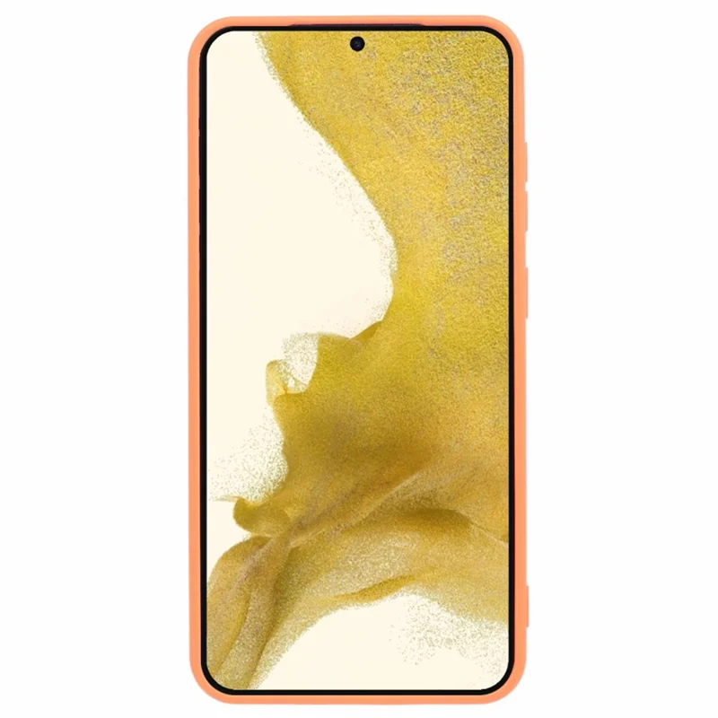 NKS Series For Samsung Galaxy S22+ 5G Case with Lens Frame Kickstand TPU+PC Phone Cover - Orange