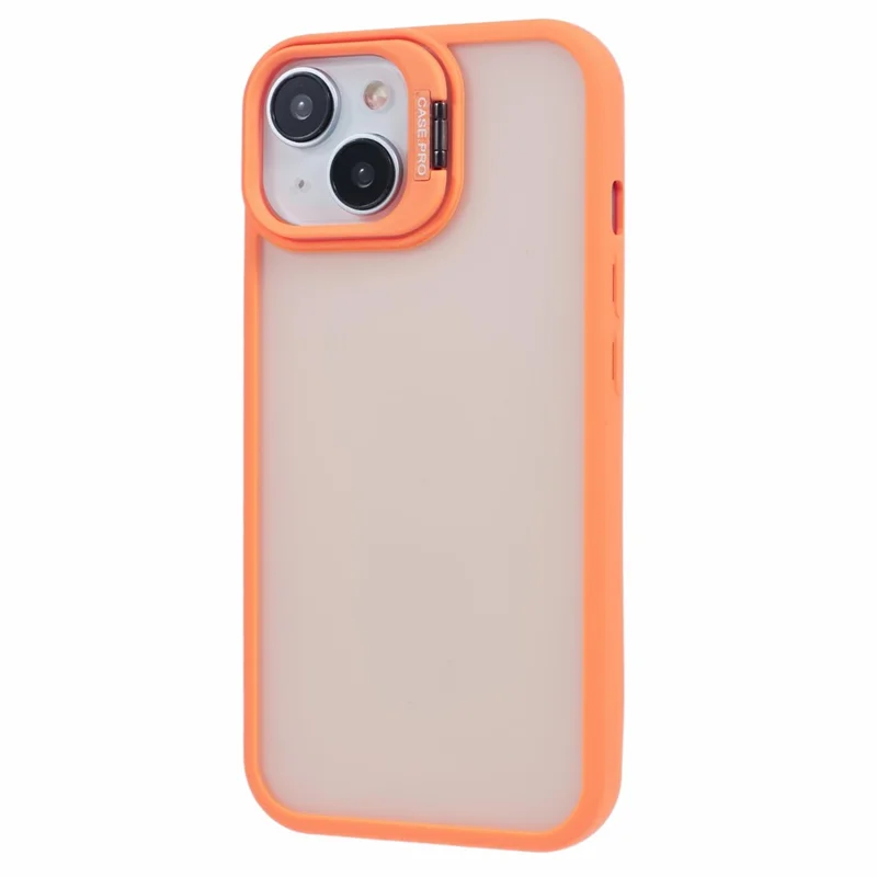 NKS Series For iPhone 15 Plus Case Anti-Drop TPU+PC Kickstand Phone Cover - Orange