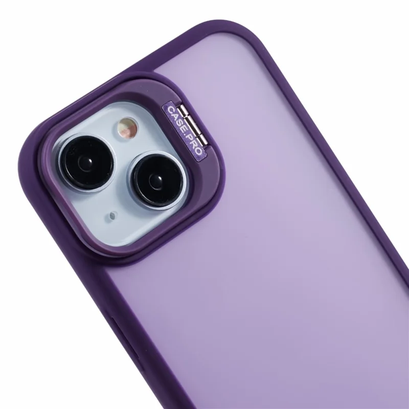NKS Series For iPhone 15 Plus Case Anti-Drop TPU+PC Kickstand Phone Cover - Purple