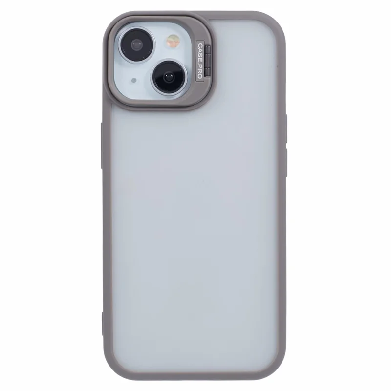 NKS Series For iPhone 15 Plus Case Anti-Drop TPU+PC Kickstand Phone Cover - Grey