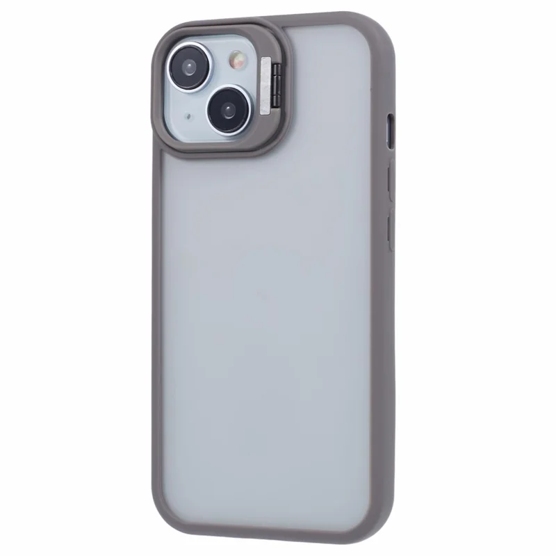 NKS Series For iPhone 15 Plus Case Anti-Drop TPU+PC Kickstand Phone Cover - Grey