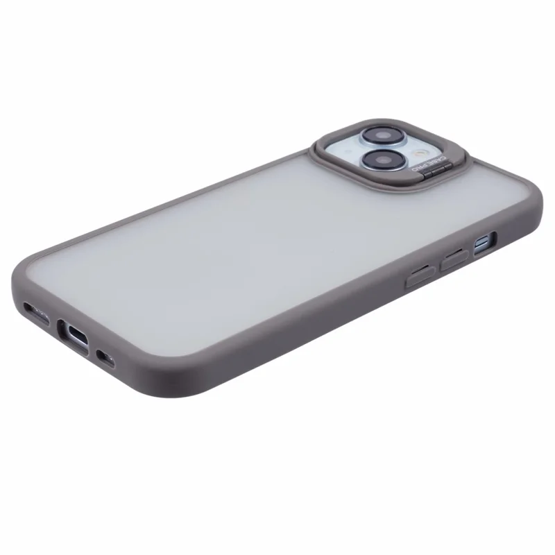 NKS Series For iPhone 15 Plus Case Anti-Drop TPU+PC Kickstand Phone Cover - Grey