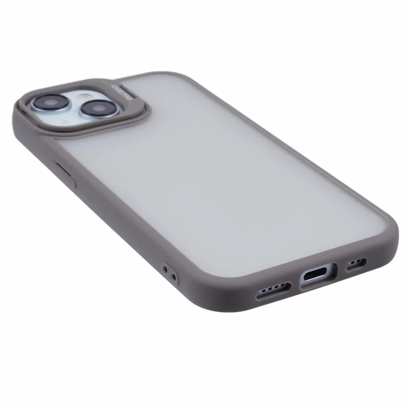 NKS Series For iPhone 15 Plus Case Anti-Drop TPU+PC Kickstand Phone Cover - Grey