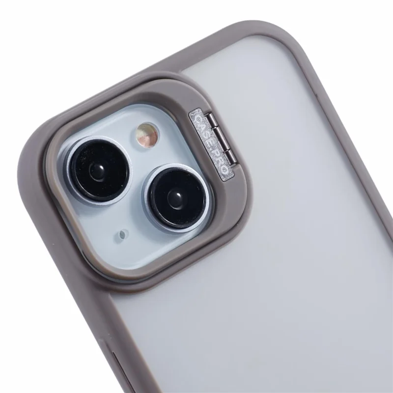 NKS Series For iPhone 15 Plus Case Anti-Drop TPU+PC Kickstand Phone Cover - Grey