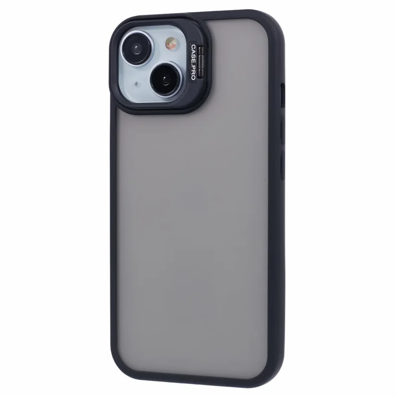 NKS Series For iPhone 15 Plus Case Anti-Drop TPU+PC Kickstand Phone Cover - Black