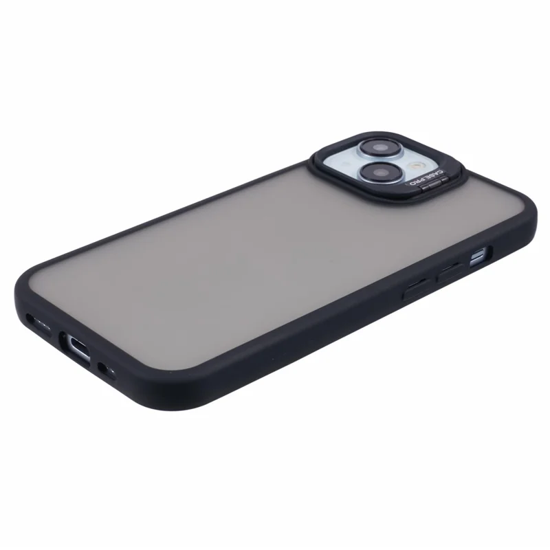 NKS Series For iPhone 15 Plus Case Anti-Drop TPU+PC Kickstand Phone Cover - Black