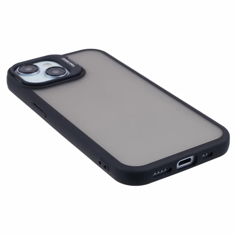 NKS Series For iPhone 15 Plus Case Anti-Drop TPU+PC Kickstand Phone Cover - Black