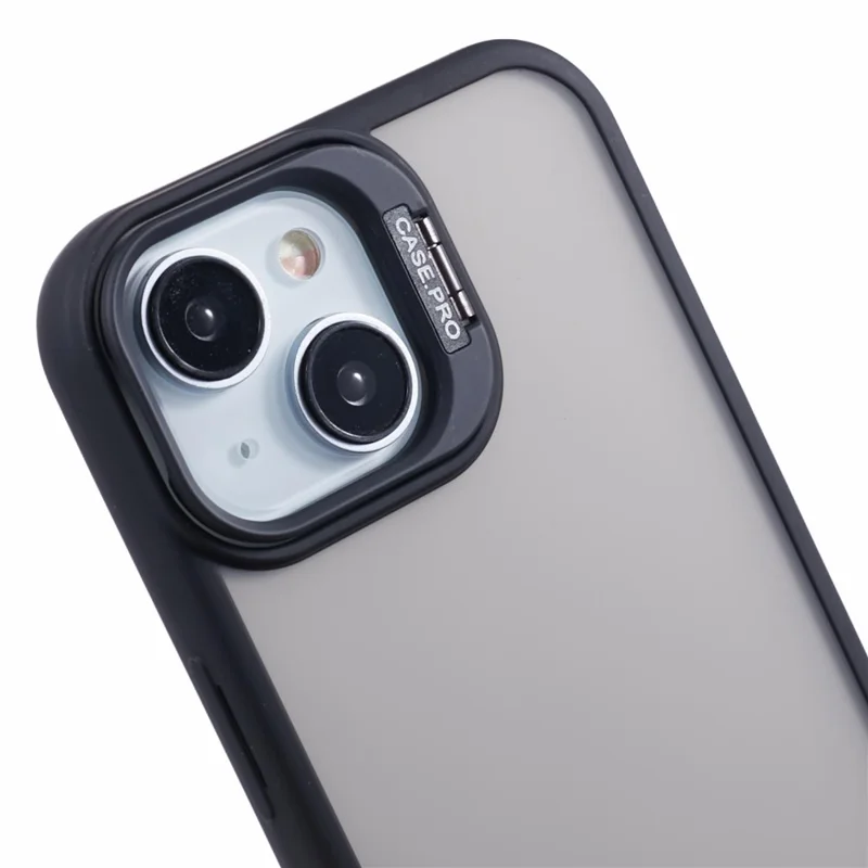 NKS Series For iPhone 15 Plus Case Anti-Drop TPU+PC Kickstand Phone Cover - Black