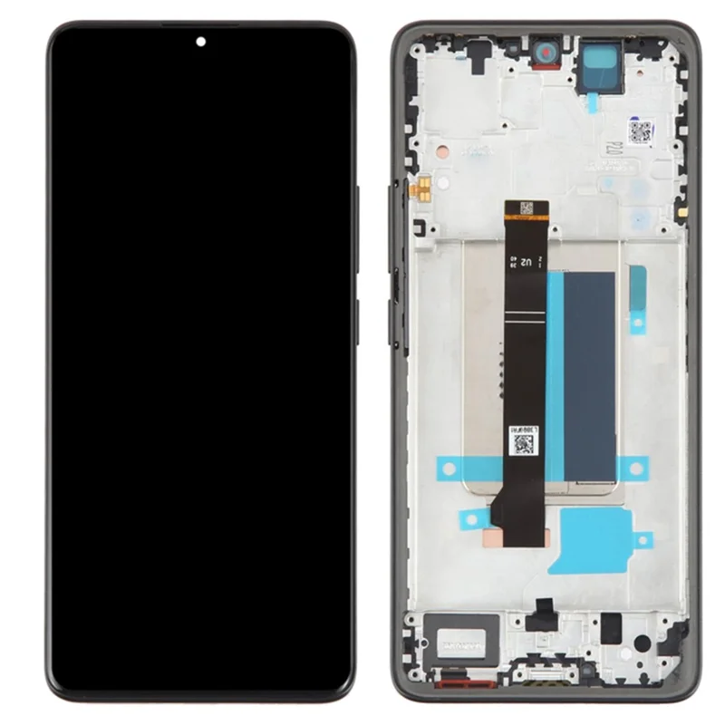 For Xiaomi Redmi Note 13 Pro+ 5G OEM Grade S AMOLED Screen and Digitizer Assembly + Frame (Without Logo) - Black