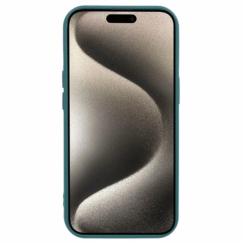 For iPhone 15 Plus Magnetic Case TPU Phone Cover Shock Absorbing - Dark Green