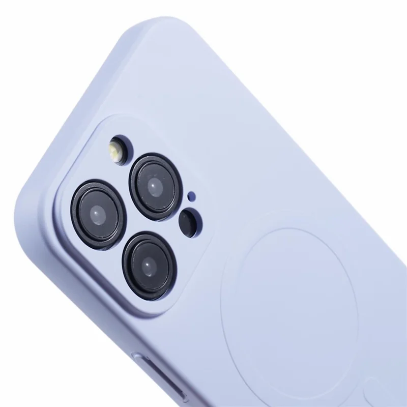 For iPhone 15 Pro Max Case Anti-Scratch TPU Phone Cover Compatible with MagSafe - Light Purple