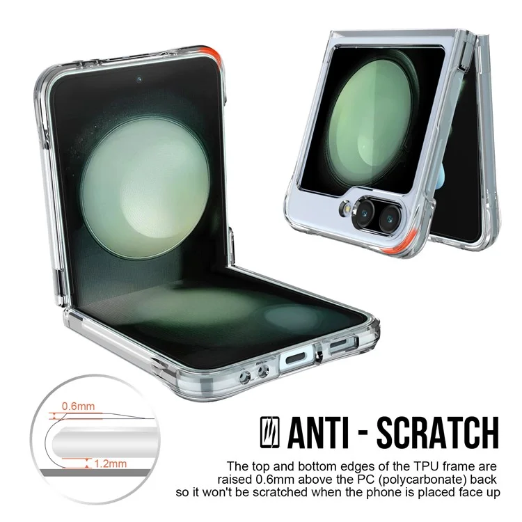 Für Samsung Galaxy Z Flip6 5G Clear Case Anti-Drop PC + TPU Handyhülle