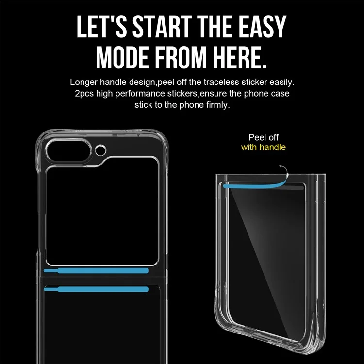 Für Samsung Galaxy Z Flip6 5G Clear Case Anti-Drop PC + TPU Handyhülle