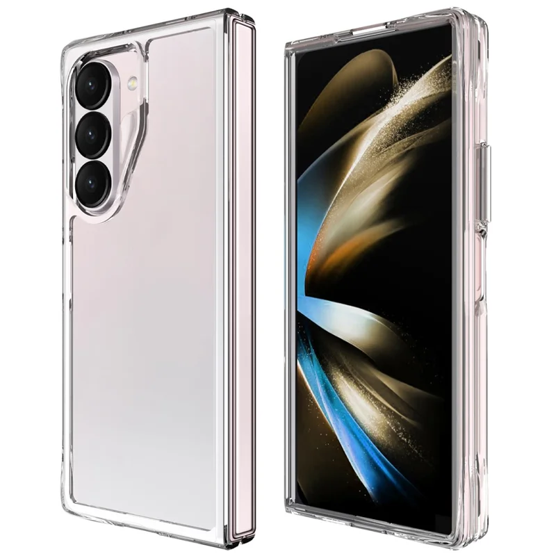 Coque pour Samsung Galaxy Z Fold6 5G, en PC + TPU, couverture de téléphone anti-chute et transparente